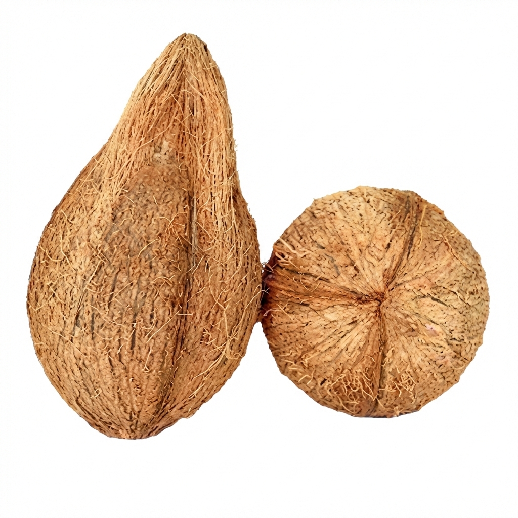 Export grade semi-husked coconut packaging for bulk international shipment