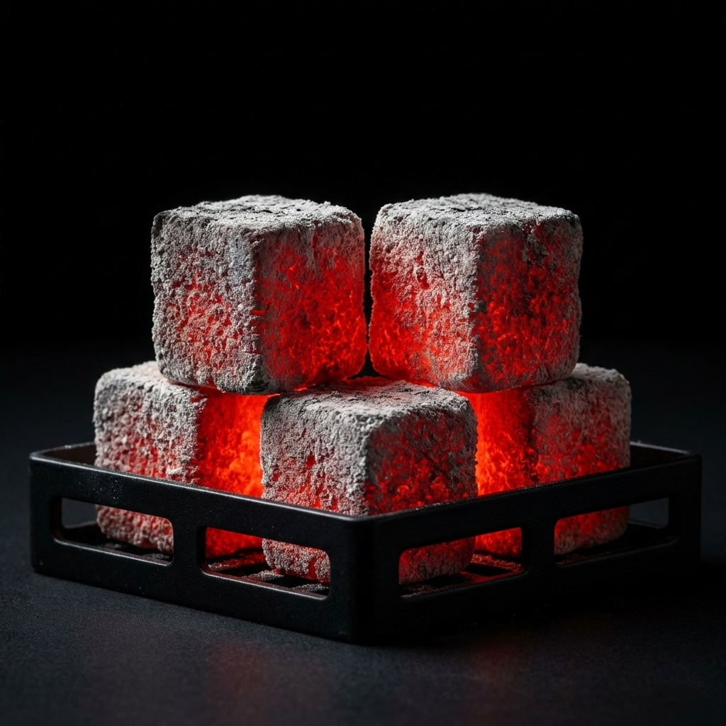 Premium Indonesian shisha charcoal briquettes